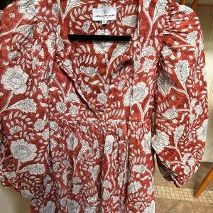 Reddish brown 3/4 Sleeve Blouse